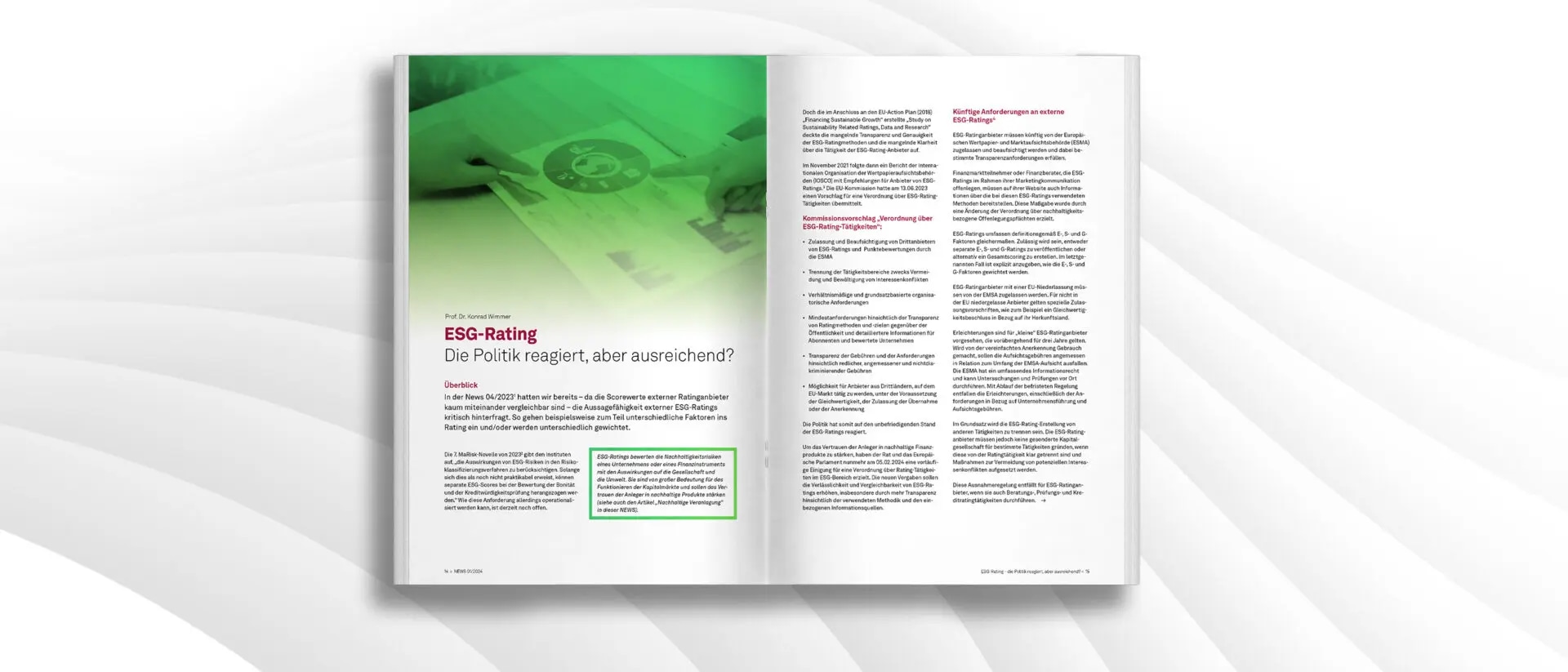 ESG-Rating: Die Politik reagiert, aber ausreichend?